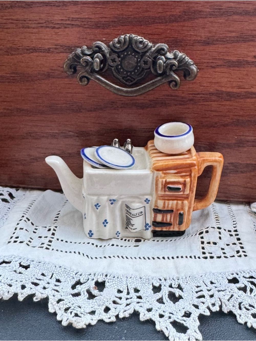 Paul Cardew Design or Woodmanton China Co. Ceramic Teapot miniature.